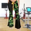 Women's Pants Spring St. Day Printed Slim Fit Yoga Men Short Wide Leg With Pockets For Women