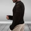 Suéter de malha vazado sexy estilo europeu e americano masculino para homens jovens com suéter de base fina