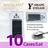 Borstar 10Case/Lot grossistleverantör YY Typ False Eyelashes 815mm Mixlängd C/D Curl Premium Fluffy Lash Extension för smink