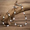 Choker Surfer Necklace Bracelet Made From White Black And Brown Beads For Men Tribal Jewelry