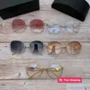 Designer Sunglasses P's plain glasses, sunglasses, triangle label, Zhang Lina, same style 57Y sunglasses for men and women U3KA