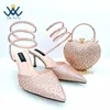 Dress Shoes Autumn Arrivals Italian Design Women Matching And Bag Set In Rainbow Color High Quality Pumps For Garden Party