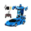 Elektrisch/RC Car RC Toy Remote Control Toys Hobby Robot Cars Vervorming Transformerend racetransformatie Voertuig Drop levering GIF DHXW3