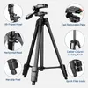 Accessories Cell Phone Tripod Lightweight Camera Tripods for Xiaomi Huawei Iphone with 2 Universal Phone Holders Bluetooth Remote Carry Bag