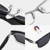 HDCRAFTER 6 In 1 Magnet Polarized Clip Glasses Frame Men TR90 Optical Myopia Clip Glasses For Men Prescription Eyeglasses Frame 240111