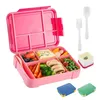 Children's and Students' Lunch Boxes Sealed In Compartments Fruit Boxes Salad Boxes Work BPA Free Microwave Heating Bento Box 240111