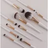 Zoreya Makeup Brushes Set 16pcs Powder Foundation Eyelash كبير المعجبين بظلال العيون مكياج الفرشاة الجمال أداة مستحضرات التجميل 240111