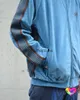 Jaquetas masculinas 2023 azul cinza veludo agulhas tra jaet homens mulheres 1/1 agulhas de zíper jaet high street bordado borboleta awge coatsephemeralew