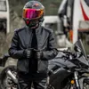 Chaquetas de carreras Traje de motociclismo Invierno Frío y cálido Chaqueta retro Caballero A prueba de viento Cuero de mujer C