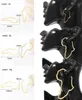 Nouvelle boucle d'oreille carte de l'afrique boucles d'oreilles huggie exagérer grand moyen et petit ornement éthiopien en acier inoxydable traditionnel ethnique Gif5700693