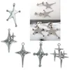 Colares pingente estrela plana pingentes jóias acessório mini charme diy pulseiras gota