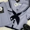 Arbetsklänningar original japansk skolflicka jk uniform kjolar set kvinnor bow sjömans blusar veckade kort kjol kostym marin dräkter