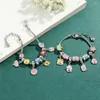 Charm Bracelets Cartoon Pororo Bracelet Cute Figure Loopy DIY Beads Pendant Bangle For Kids Toys Kawaii Jewelry Accessories Gift