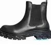 Barroco Ranger Botas Chelsea Boot Mens Ankle Boot Designers Homens Sapatos Grained Bezerro Couro Chunky Borracha Ao Ar Livre Botas de Combate Sapatos Baixos