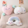 Cute Plush Rainbow Smile Heart Throw Pillow Colorful Unicorn Toy Cushion Pumpkin Sofa Home Decoration Throw Pillow 240111