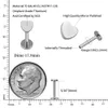 5 Stück rechts Grand ASTM 36 Herzform rund flach Labret Monroe Lippenringe Knorpel Helix Tragus Piercing 240110