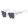 Moda Niños gafas de sol anchas INS niños niñas letra hueca marco cuadrado gafas de sol niños Uv 400 gafas polarizadas bloqueador solar S1018