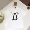 Klasyczny nadruk okrągły szyjka chłopcy designerskie ubrania letnie dziecko z krótkim rękawem T-shirt luksusowe dziewczęta czyste bawełniane ubranie CSD2401112-6