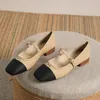 2024 designer women shoes New Bow Colored Low Heel Shallow Single simple commuting shoes big size