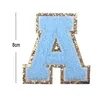 A-Z Felting Sticker Large Pink Towel English letter Patches for Clothes Embroidery Appliques Clothing name Diy Craft Accessories273G