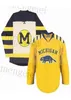 Thr 2020 Michigan Wolverines Hockey Jersey Borduren Gestikt Pas elk nummer en naam aan Jerseys Hockey Jersey7688453