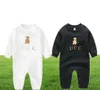 Fashion Footies Babies Designer Cotton rompers Print luxury letter brand long sleeves jumpsuits infant kids clothes9474955