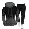 2 stuks pak lente herfst heren sweatshirt set splash inkt hoodies trainingspak broek casual fitness mannelijke sportkleding s-4xl groothandel 240111