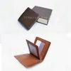 Kvinnliga plånböcker män handväska brun svart högkvalitativ läder bifold lady korthållare kort plånbok311a