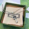 Designer Necklaces Classic Key Pendant Jewelry Vintage Carved Key Necklace Couples Party Holiday High Quality Gifts