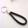 30pcs/Lot Bulk PU Leather Braided Woven Rope keychain For Women DIY bag Key Chain Men Holder Car Keyring Metal Jewelry wholesale 240110