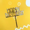2020 Ins Moda Buon Compleanno Acrilico Cake Topper Baby Shower Acrilico Cupcake Topper Per I Bambini Festa di Compleanno Decorazioni Della Torta275W