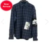 Zware stof West ERD FLANNEL JAS Hoodies Heren Dames 1:1 Hoge kwaliteit Oversized Plaid Shirt Wol Jersey Jassen8127325