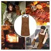 Cowhide Leather Work Shop Apron with 6 Tool Pockets Heat Flame Resistant Durable Heavy Duty Welding for Men Women 240111