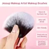 Jessup Makeup Brushesセット6-25PCSファンデーションパウダーアイシャドウライナーブラシブレンディング蛍光ペンローチャマキラジェローズゴールドブラック240110