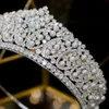 Luxus Kristall Kopfschmuck CZ Tiaras Hochzeit Haarschmuck Schmuck Braut Perlenkrone Hochzeitskleid Zubehör 240110