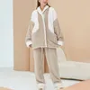 Indumenti da notte da donna Pigiama invernale spesso Set Agnello Velluto Flanella Homewear Colore a contrasto Sottile Pigiama corallo Vestito con pantaloni per donna