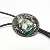 Western Howling Wolf Bolo Tie Design Atique Cowboy Bolo Tie للرجال American Bow Neck Tie بدلة قميص ملحقات سلسلة جلدية 240111