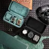 Highgrade Pu Leather dragkedja Titta på förvaring Box Portable Travel Jewel Ring Bag Watches Display Collection Gift Case 240110