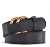 Fashion men women belt women G high quality large gold buckle leather black and white color for4 gold men box belt cowhide be4945112