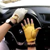 Gants en cuir véritable pour hommes, gants de machiniste en peau de mouton, gants de conduite en cuir pour hommes, gants de conducteur en cuir 240111