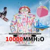 Skiing Suits Ski Suit Women Warm Waterproof Winter Snow Snowboard Jackets and Pants Winter Clothes Comes With Touch Screen Ski Gloves Brands