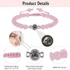 Bracelet Po personnalisé, Bracelet de Projection Po personnalisé, Bracelets perlés avec image à l'intérieur, 100 langues, cadeau commémoratif 240110