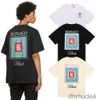 Herren-T-Shirts, schwerer Stoff, Monaco Limited, Rhude Top, T-Shirt, Herren, Damen, 1 Tags, 100 % Baumwolle, Sommerstil, übergroßes Hemd, Em4m LZTJ ROT7 NCG8 NCG8