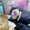 Ställer in het försäljning Amethyst Snake Set New Fashion Grils Lady Gift Women Luxury Fine Jewelry 925 Sterling Silver Gratis frakt