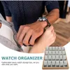 24 SLOTS Walnut Grain Wood Watch Storage Display Box Armbandsur Organiser Tray Watches Holder With Pellows Present Cases 240110