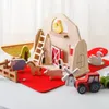 Blocchi di legno per bambini Giocattoli Modello di fienile Impilabile Equilibrio Montessori Blocchi di animali Giochi di puzzle rimovibili Regalo nato 240110