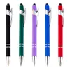 20pcslot stylo à bille mat personnalisé stylet créatif tactile 22 couleurs stylo à bille d'écriture papeterie fournitures scolaires de bureau 240111