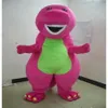 2018 Profession directe d'usine Costumes de mascotte de dinosaure Barney Halloween Cartoon Taille adulte Fantaisie Dress2579