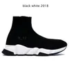 Erkek Paris Tasarımcı Ayakkabı Hız Eğitmeni Üçlü Siyah Beyaz Logo Baskı Kırmızı Elektrikli Mavi Noir Yeşil Kadınlar Sıradan Spor ayakkabılar Erkek Eğitmenler EUR 36-45