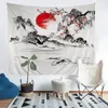 Asian Chinese Tapestry Cherry Blossom Japanese Nature Landscape Tapestries for Bedroom Living Room Home Decor 240111